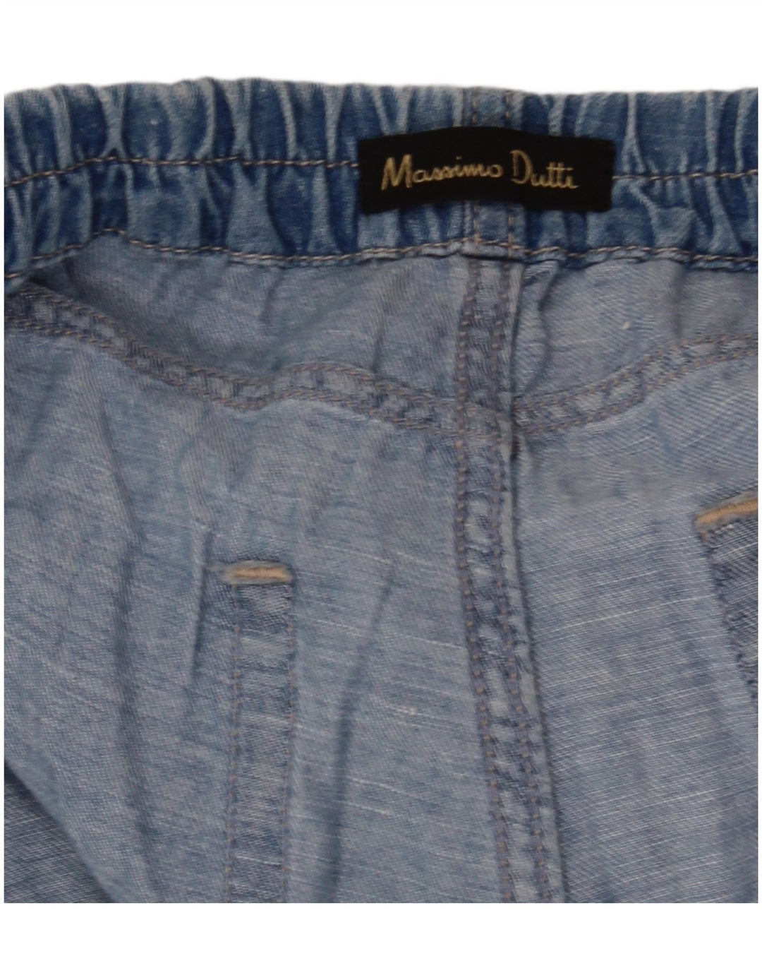 Massimo Dutti Jean ample taille haute pour femme W28 L28 Bleu