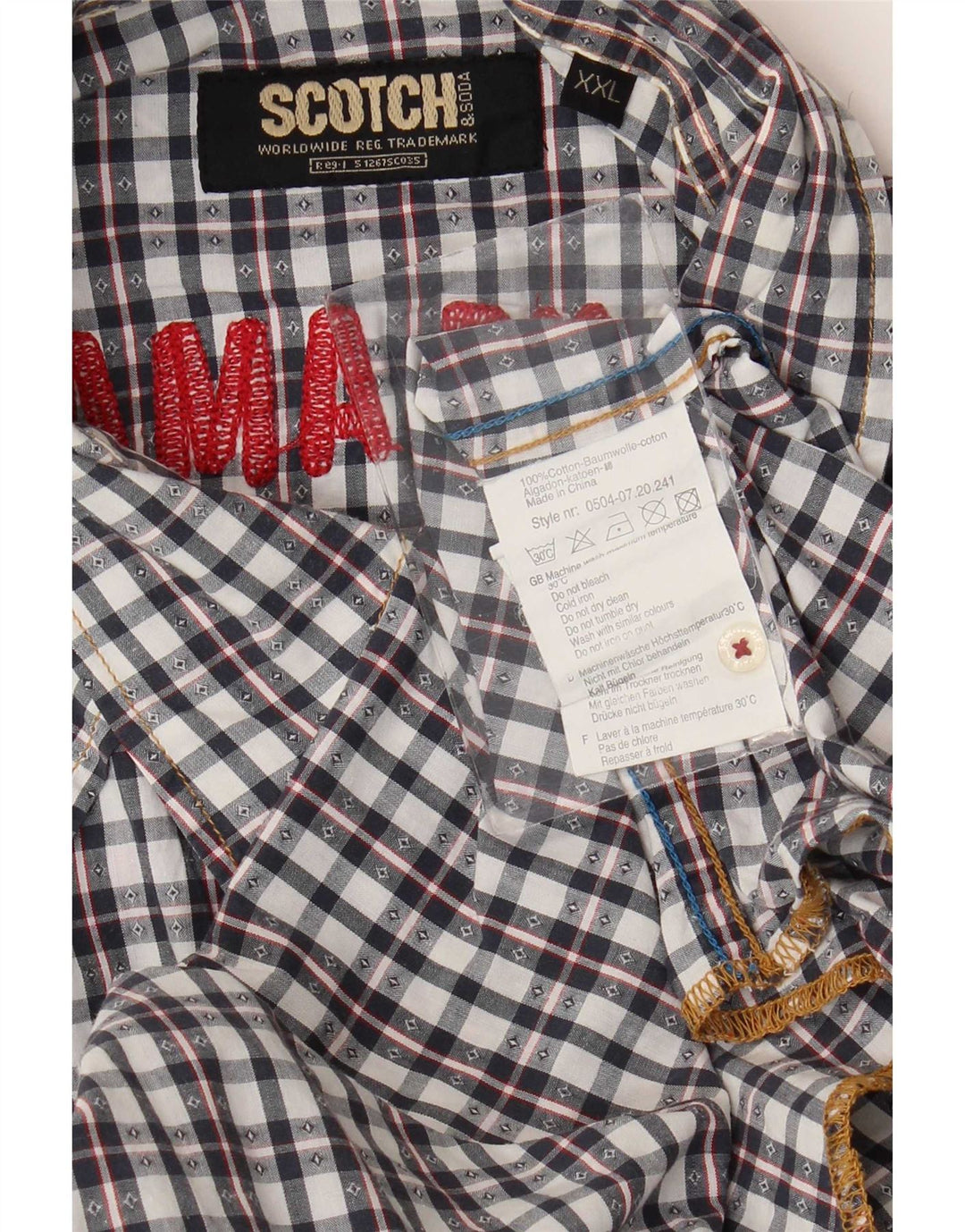 Scotch & Soda Chemise Graphique Homme 2XL Noir Carreaux Coton