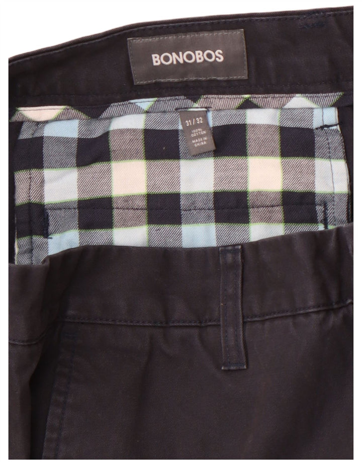 BONOBOS Pantalon Chino Droit Homme W31 L32 Noir Coton