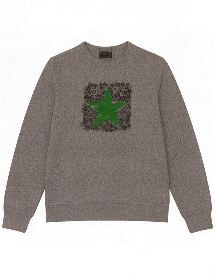 Converse Sweat-shirt graphique pour homme Gris moyen moucheté