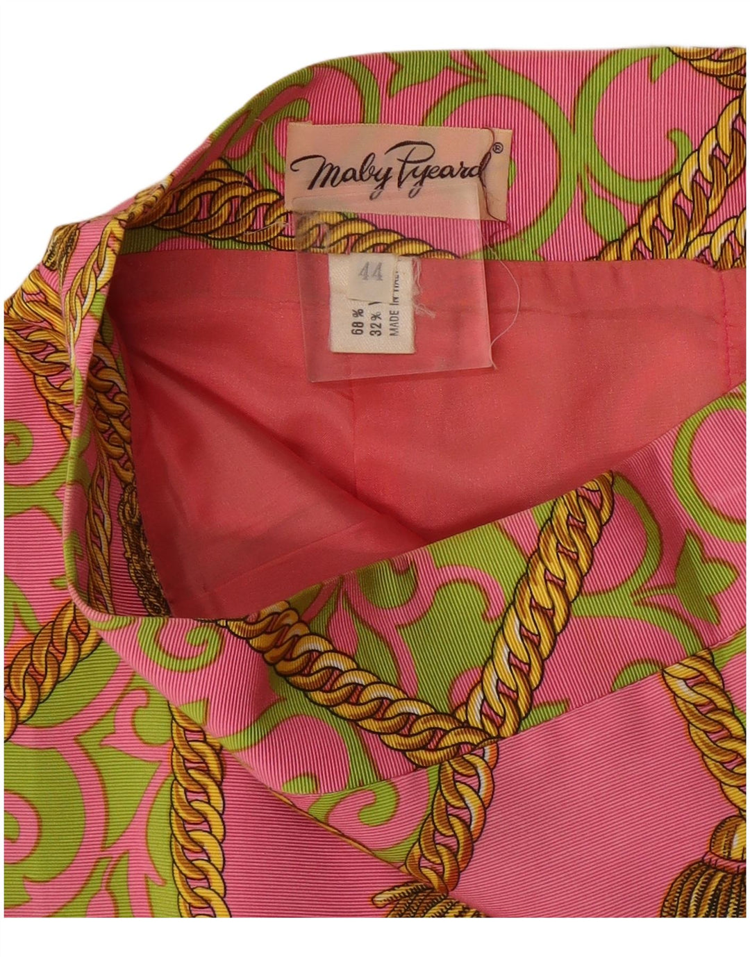 vintage Femme Graphique 2 Pièces Jupe Ensemble IT 44 Moyen W28 Rose Paisley