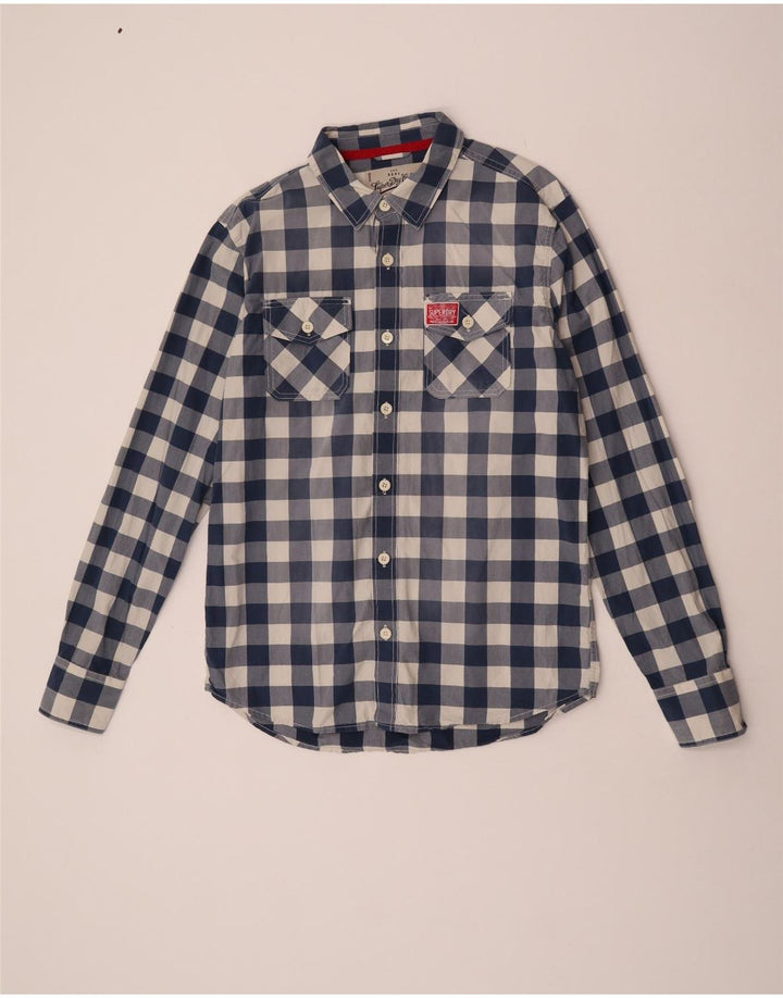 Superdry Chemise Homme 2XL Bleu Vichy Coton