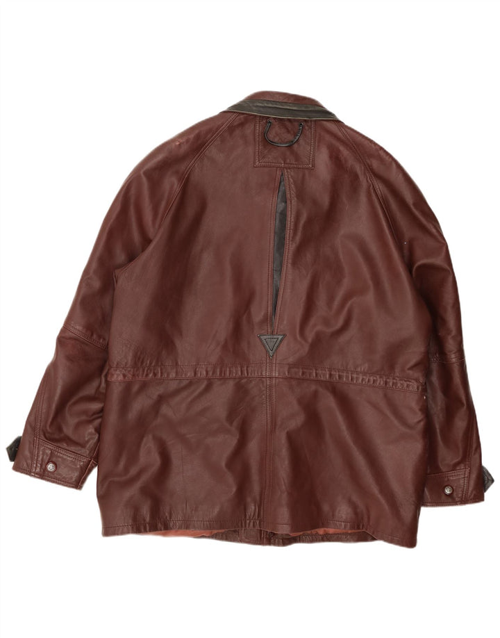 SARDAR Veste en cuir pour homme UK 42 XL Cuir marron