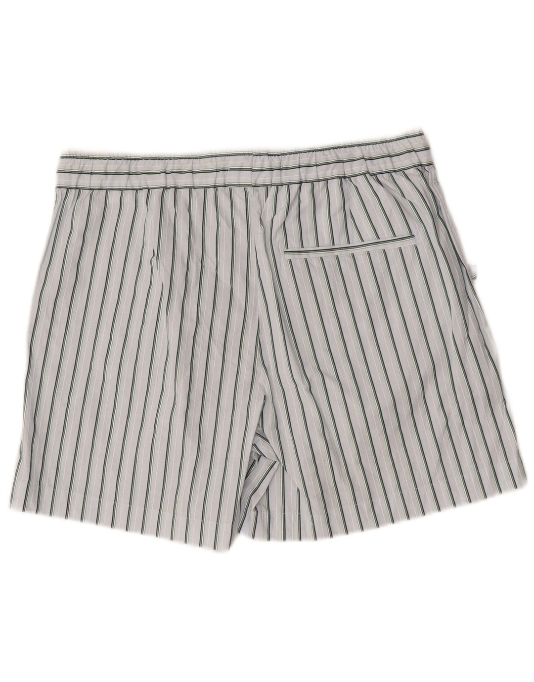 Zara Short Chino Homme Large W32 Coton Rayé Bleu