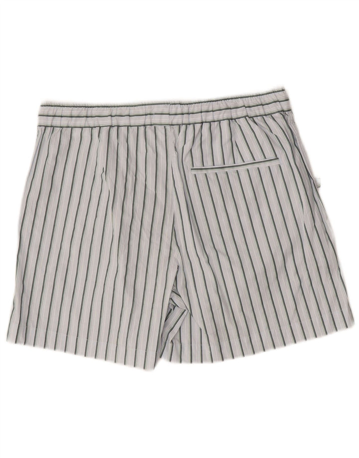 Zara Short Chino Homme Large W32 Coton Rayé Bleu