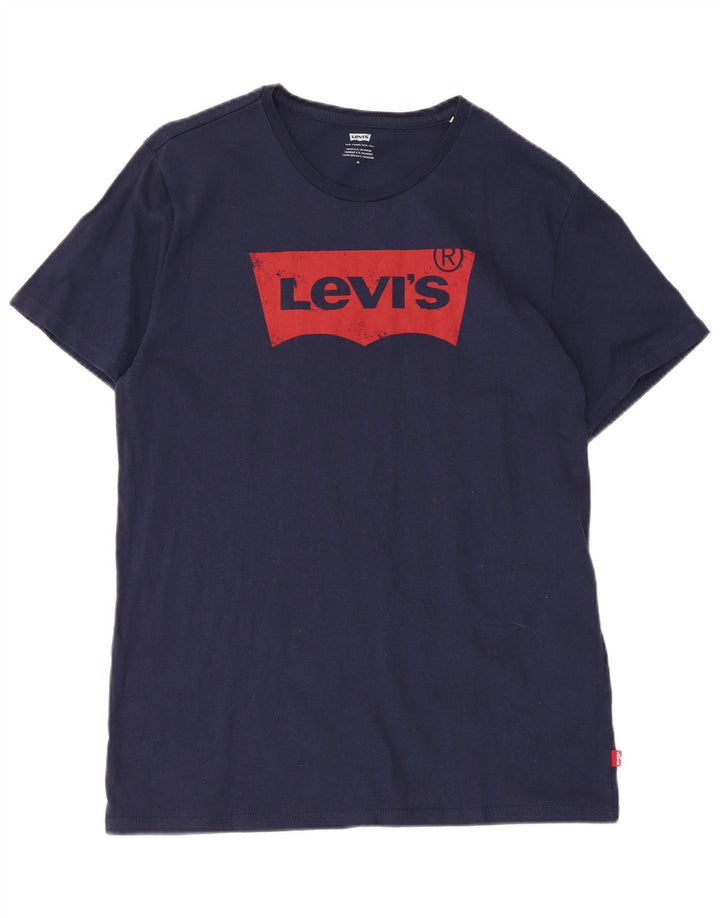 Levi's T-Shirt Graphique Homme Bleu Marine Moyen Coton
