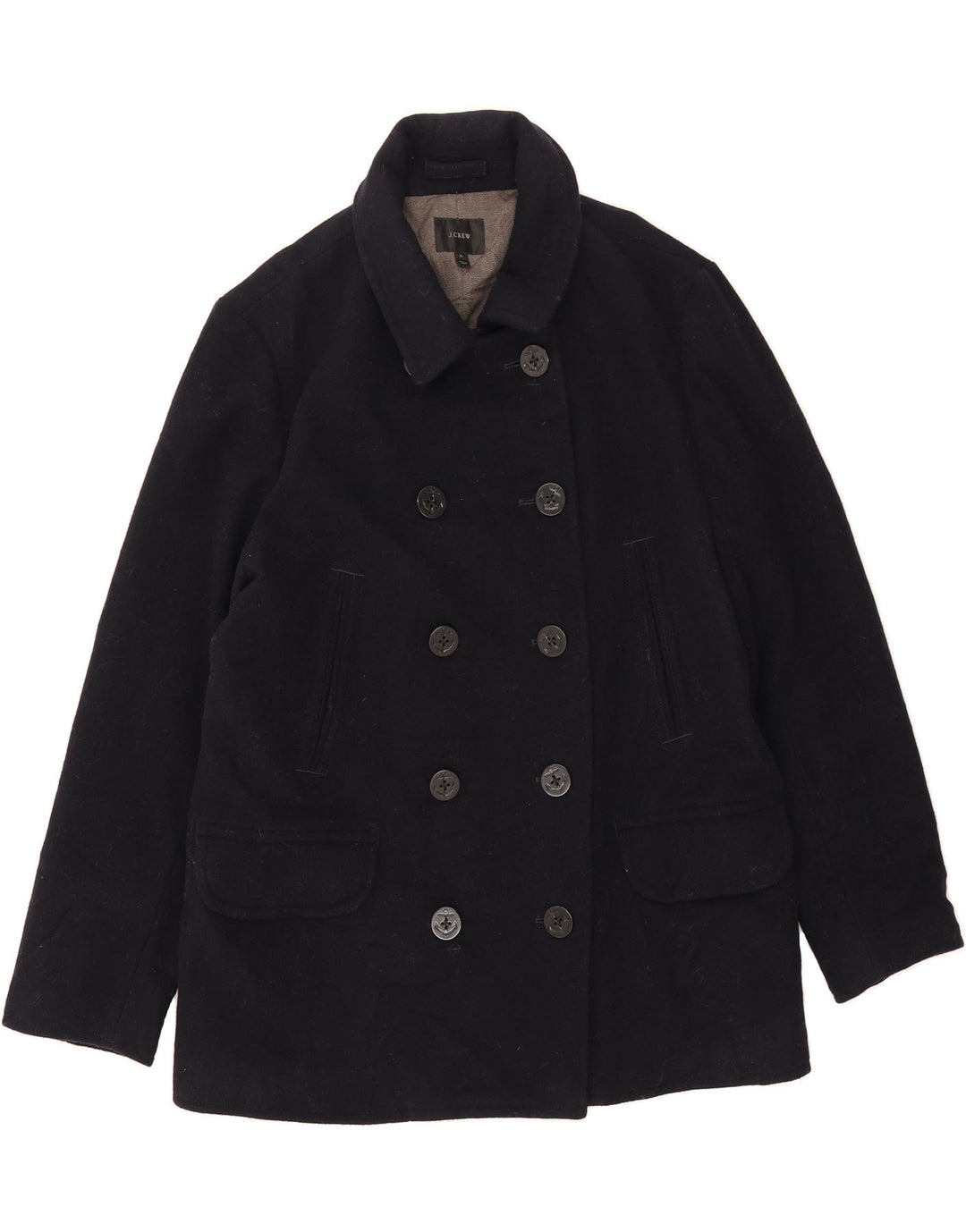 J. CREW Caban Homme UK 42 XL Laine Bleu Marine