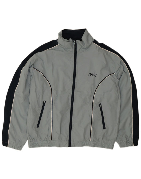 Feroti Veste coupe-vent pour homme UK 42 XL Bleu Colorblock Polyester