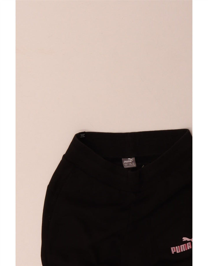 PUMA Pantalon de survêtement pour fille 11-12 ans Noir Coton