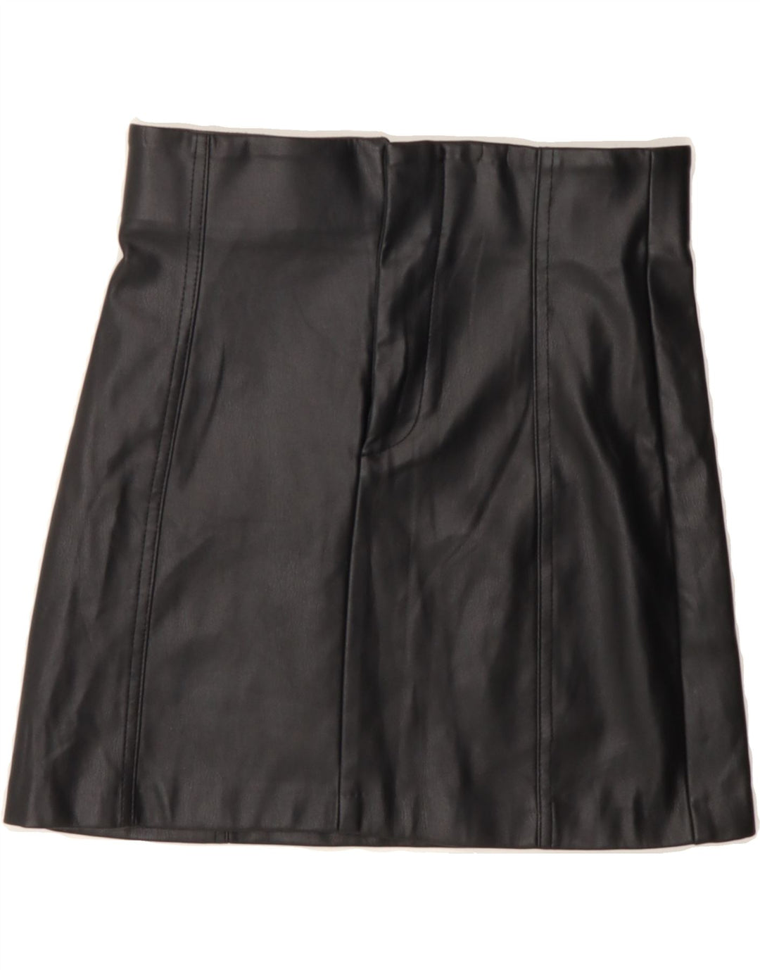 ZARA Womens Faux Leather Skirt Small W26  Black Polyurethane Vintage Zara and Second-Hand Zara from Messina Hembry 