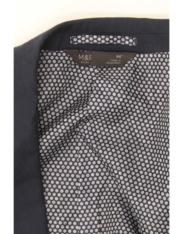 Marks & Spencer Veste blazer à 2 boutons pour homme UK 46 XL Bleu marine