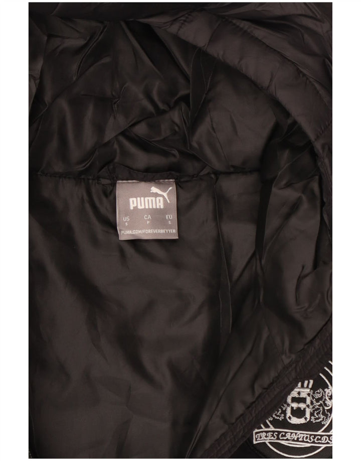Puma Veste rembourrée à capuche pour homme UK 36 Small Noir Nylon