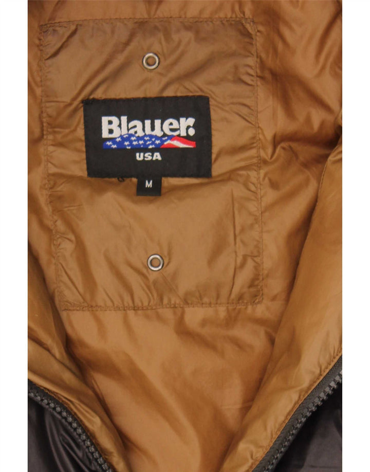 Blauer Veste matelassée à capuche pour femme UK 12 Medium Noir Polyamide