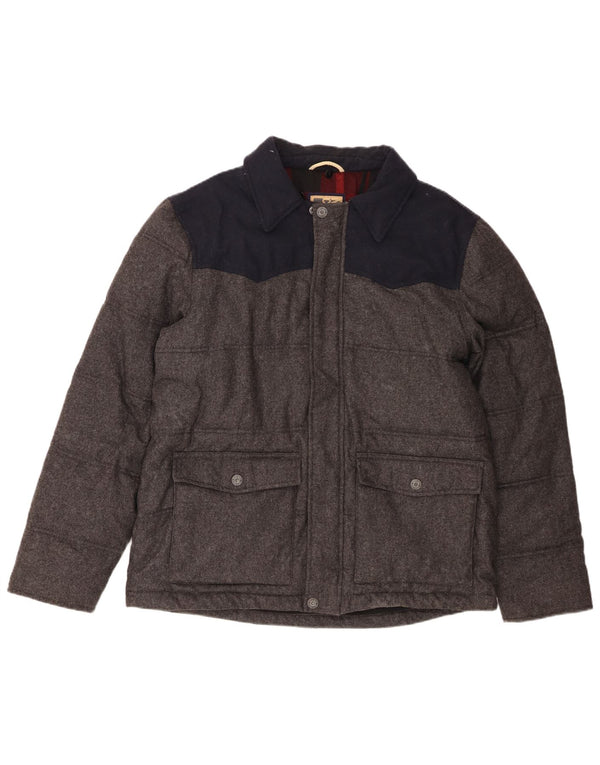 Marks & Spencer Veste matelassée pour homme UK 41 Large Gris Colorblock Laine