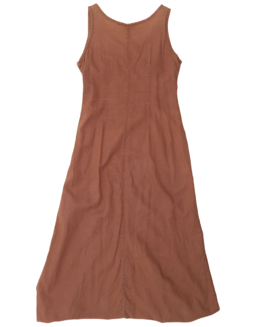 Squaw Robe longue sans manches pour femme UK 14 Large Marron