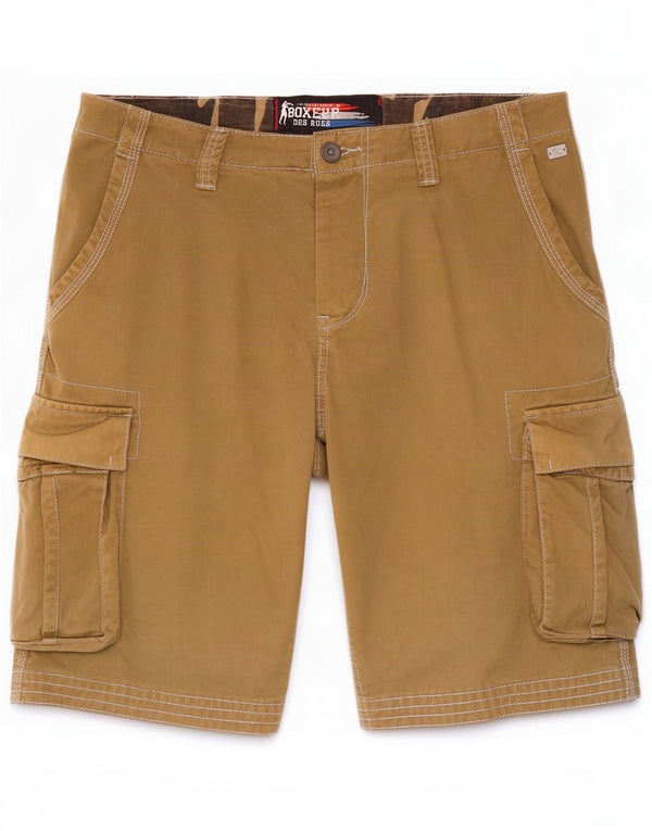 Boxeur Des Rues Mens Cargo Shorts IT 50 Large W34 Beige Cotton