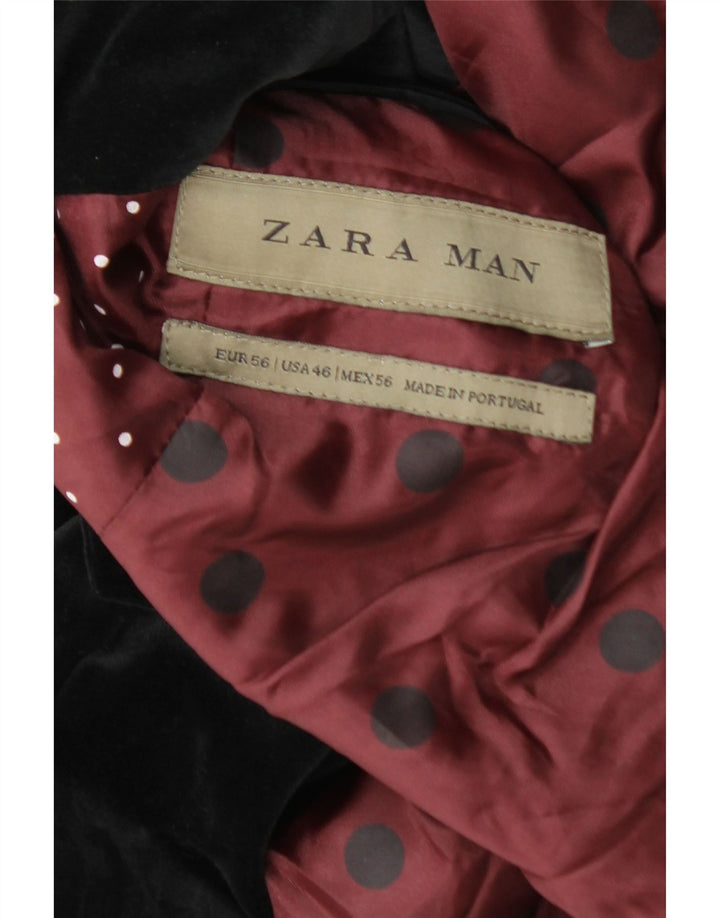 Zara Veste Blazer 2 Boutons Homme EU 56 XL Noir