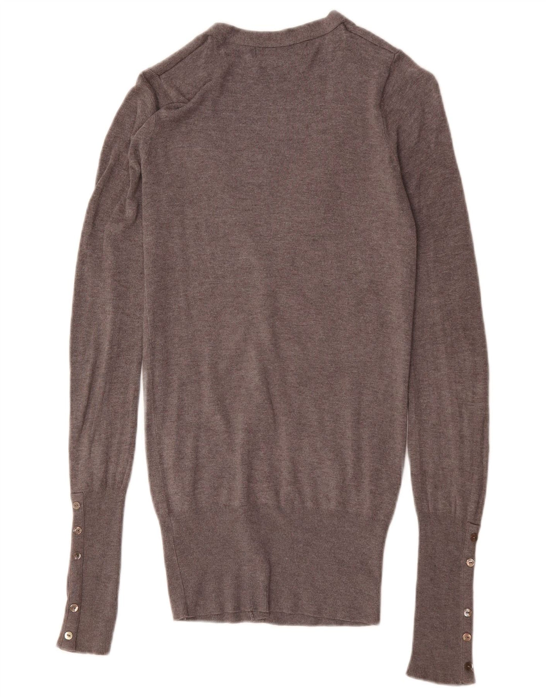 Zara Cardigan Femme Pull UK 12 Rayonne Gris Moyen