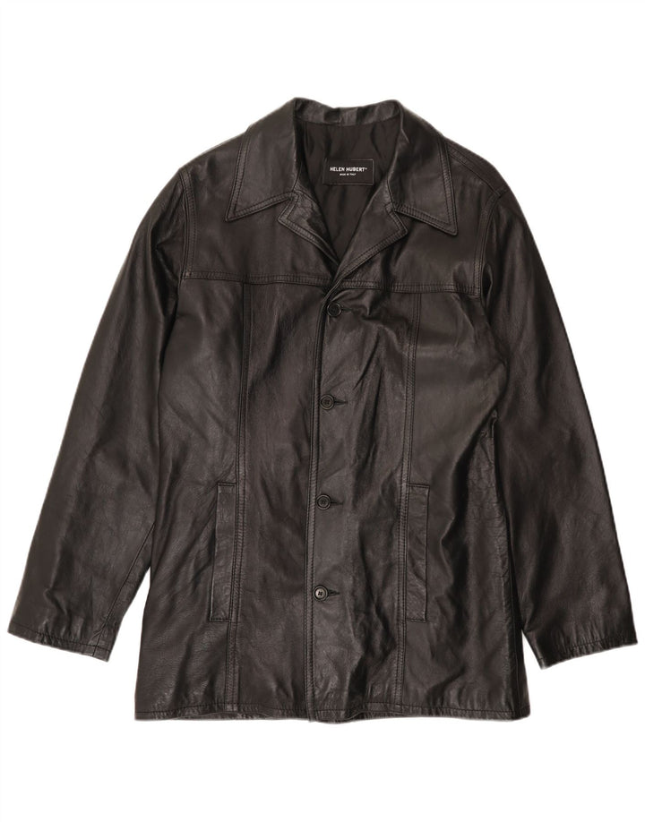 HELEN HUBERT Veste en cuir pour homme UK 38 Cuir noir moyen
