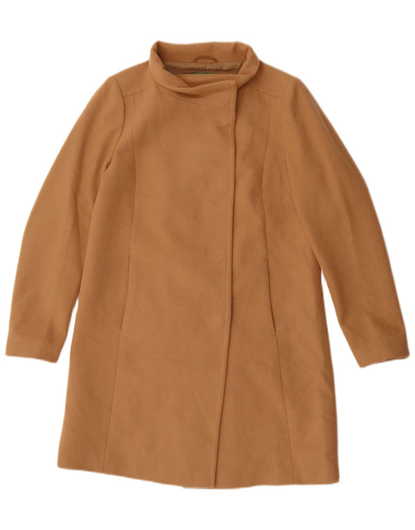 United Colors of Benetton Pardessus Femme UK 8 Petite Laine Beige