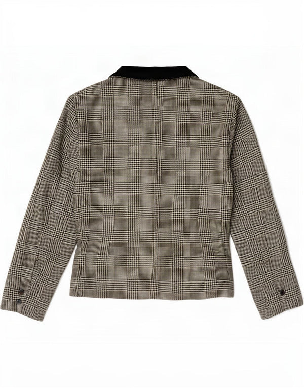 Vintage Blazer croisé pour femme IT 42 pied de poule noir moyen