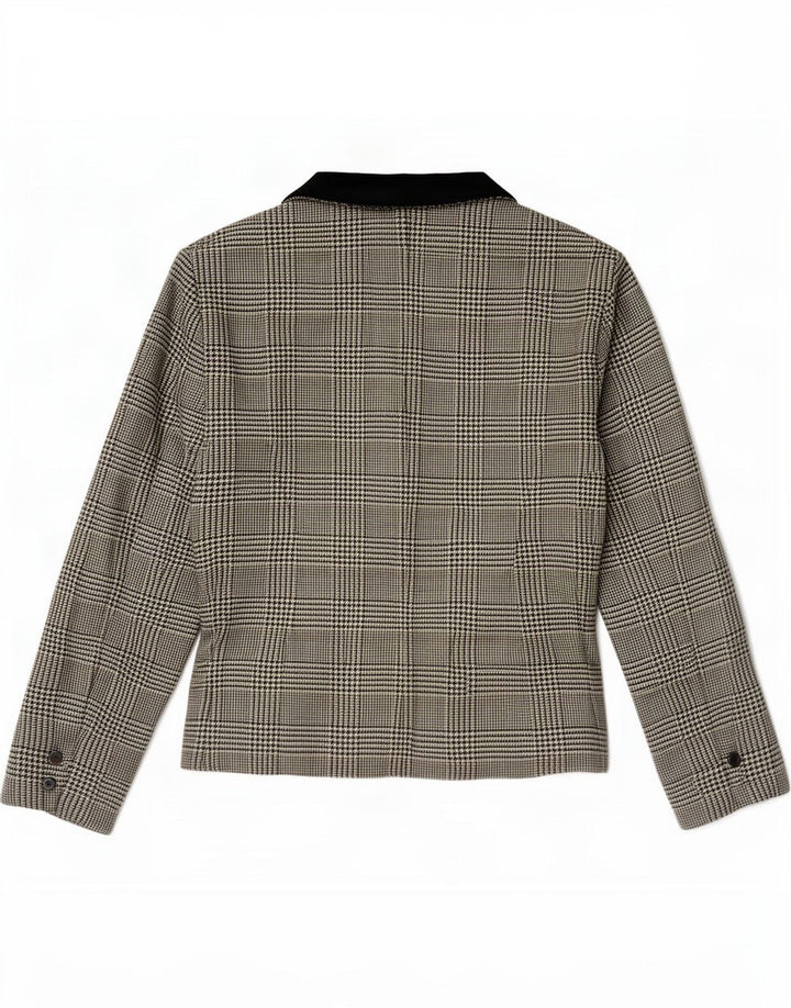 Vintage Blazer croisé pour femme IT 42 pied de poule noir moyen
