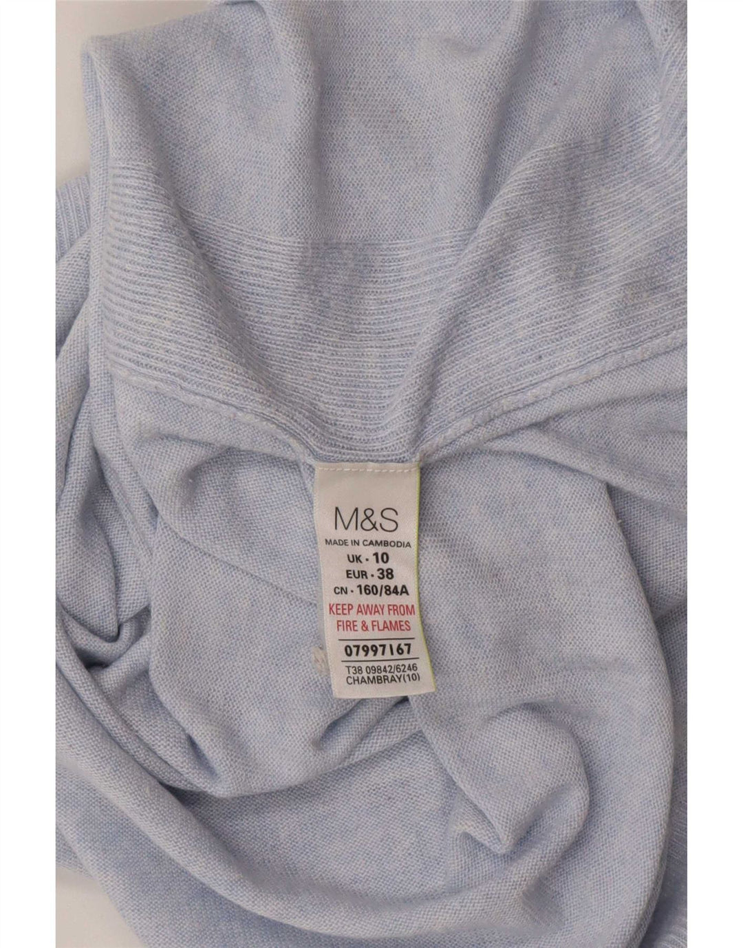 Marks & Spencer Pull surdimensionné à col bateau pour femme UK 10 Petit Bleu