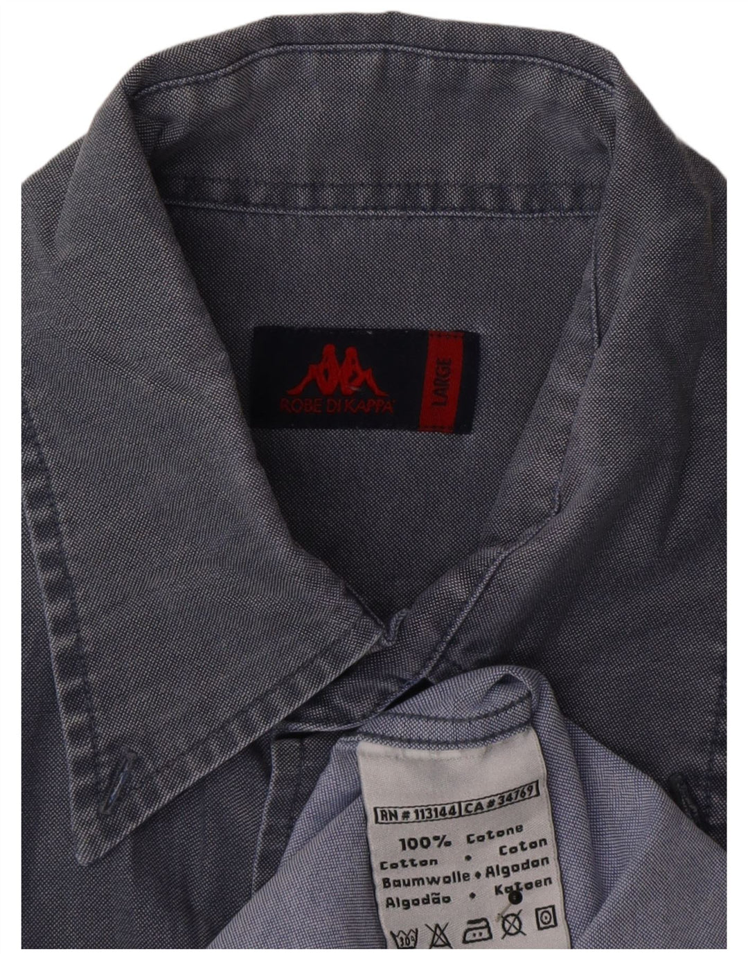 Kappa Chemise Homme Large Bleu Marine Coton
