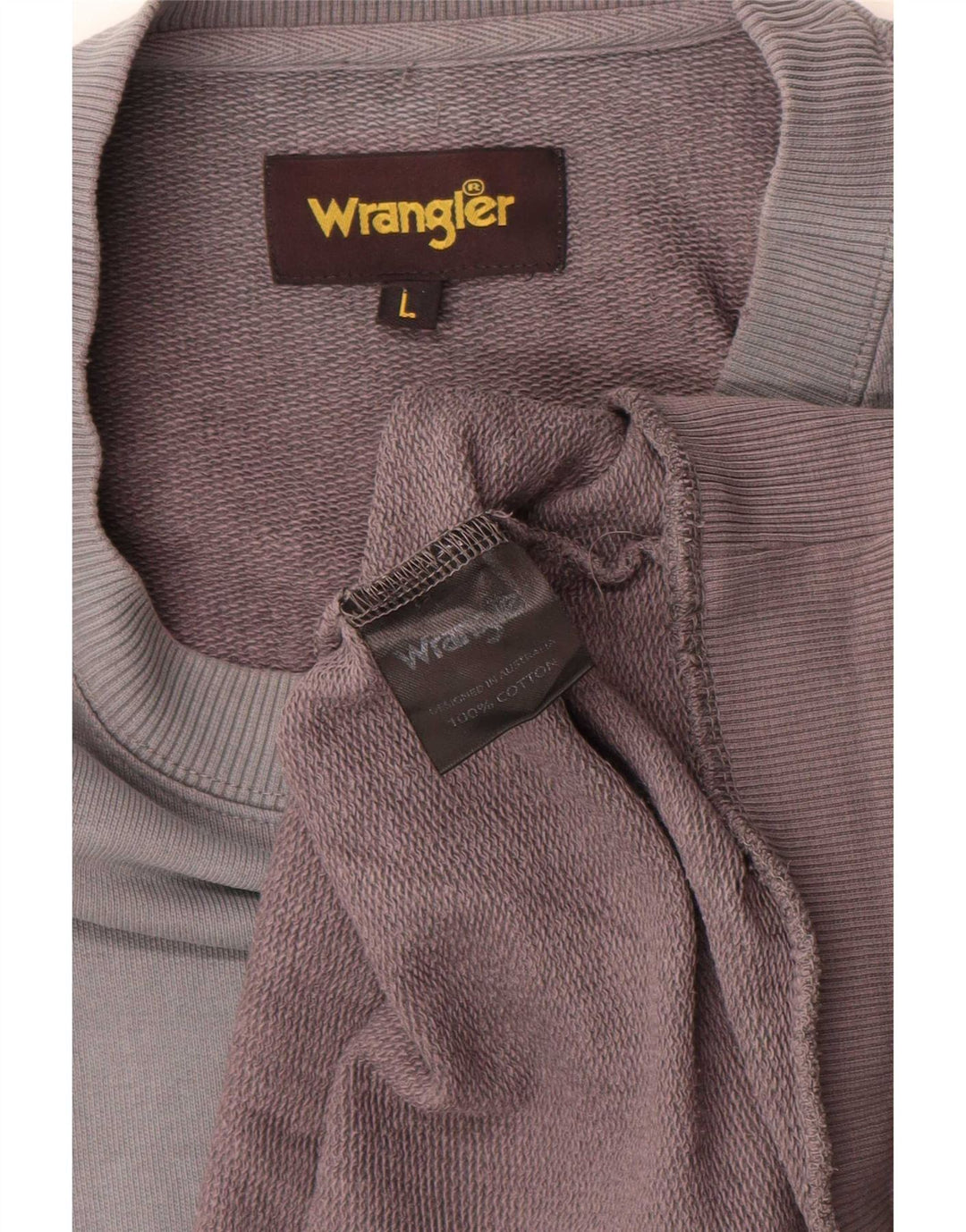 Wrangler Sweat-shirt graphique pour homme en coton gris Taille L