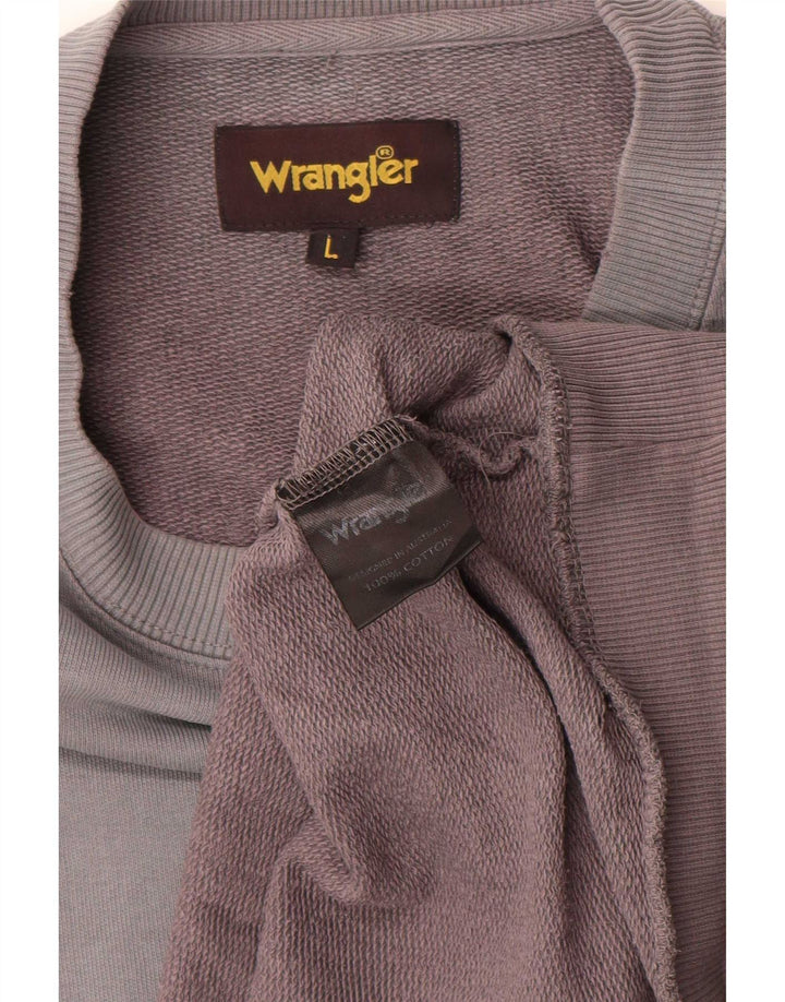 Wrangler Sweat-shirt graphique pour homme en coton gris Taille L