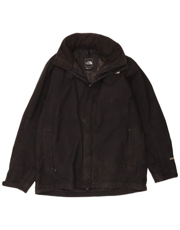 The North Face Veste de pluie à capuche pour homme UK 42 XL Noir Polyester