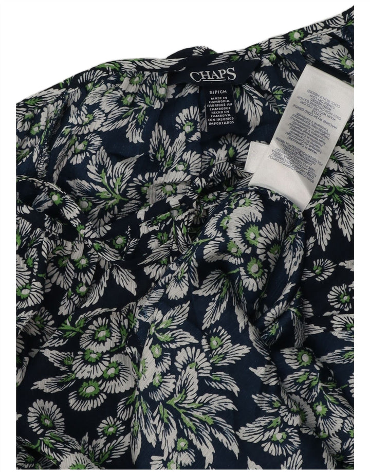 CHAPS Chemisier surdimensionné à manches 3/4 pour femme UK 10 Petit Bleu Marine Floral