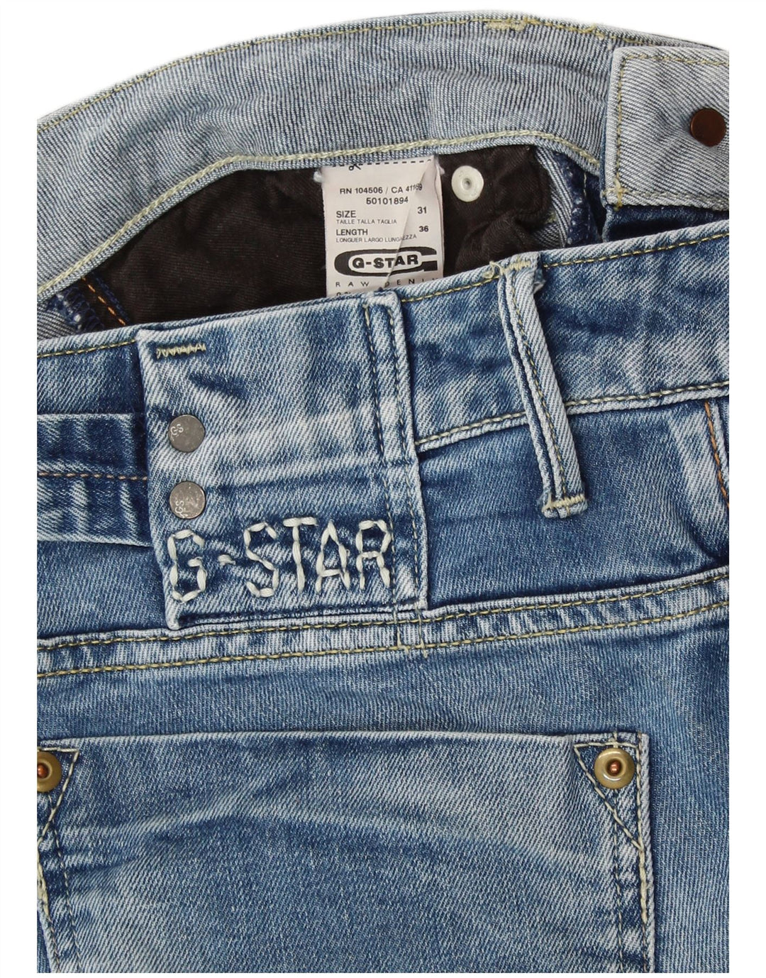 G-STAR Jean slim effet vieilli W31 L36 en coton bleu pour femme