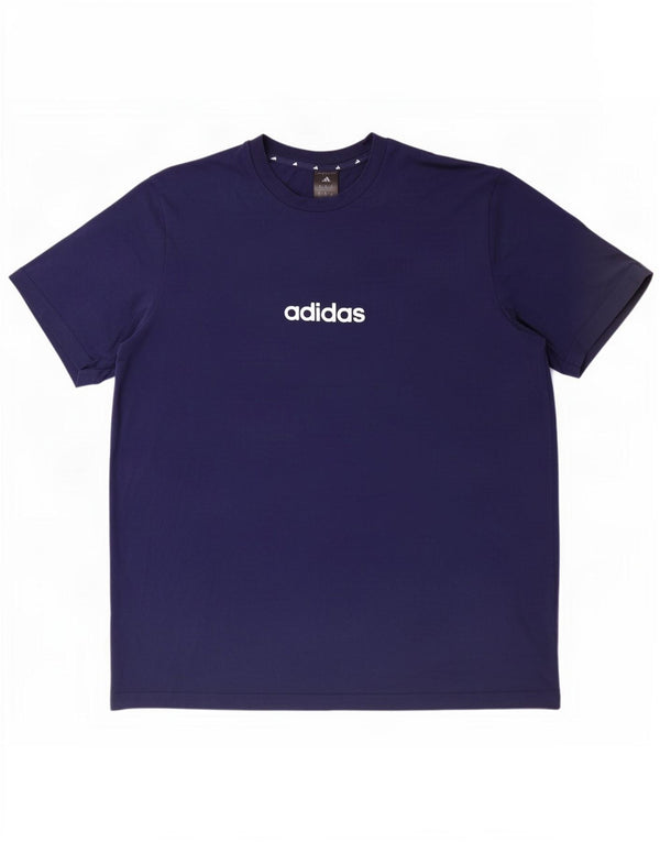 Adidas T-Shirt Graphique Homme Top XL Bleu Marine Coton