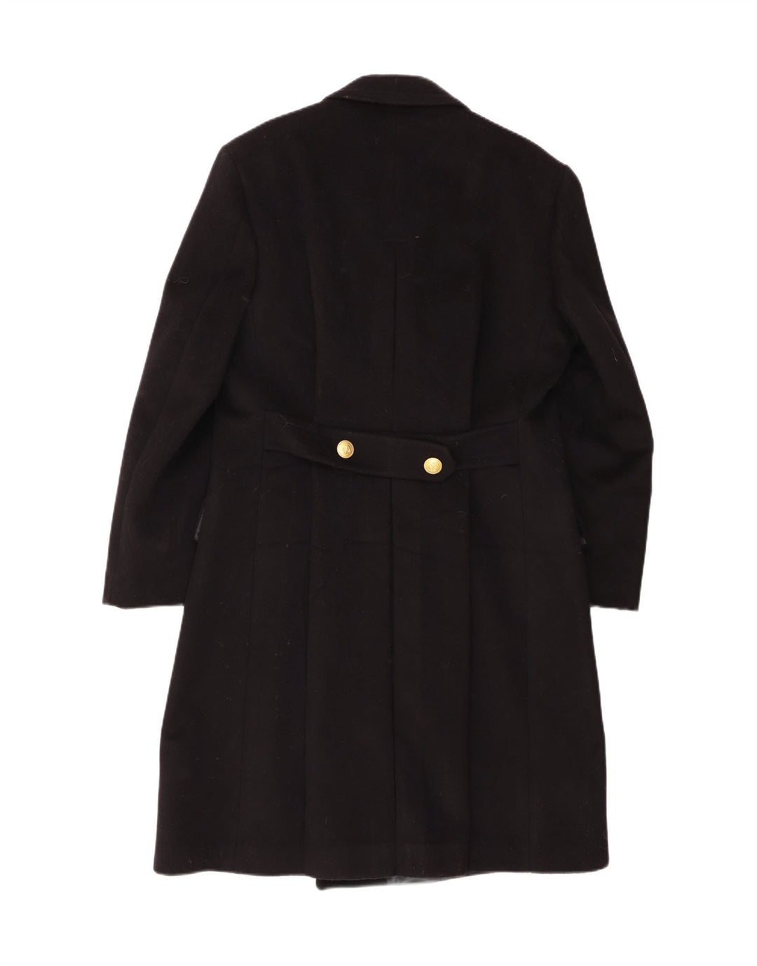 vintage Femmes Double Breasted Manteau IT 52 2XL Noir Classique