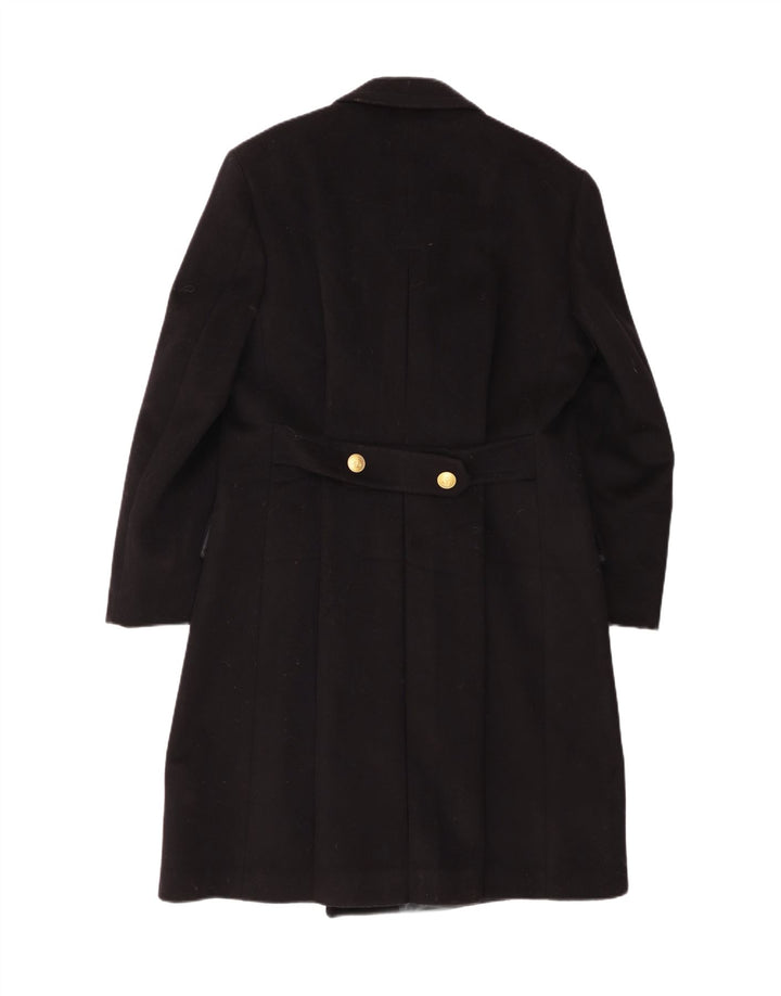 vintage Femmes Double Breasted Manteau IT 52 2XL Noir Classique