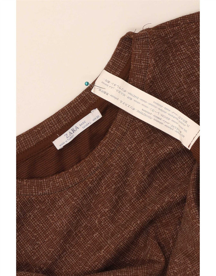 Zara Robe Tente Femme UK 16 Large Marron Polyester