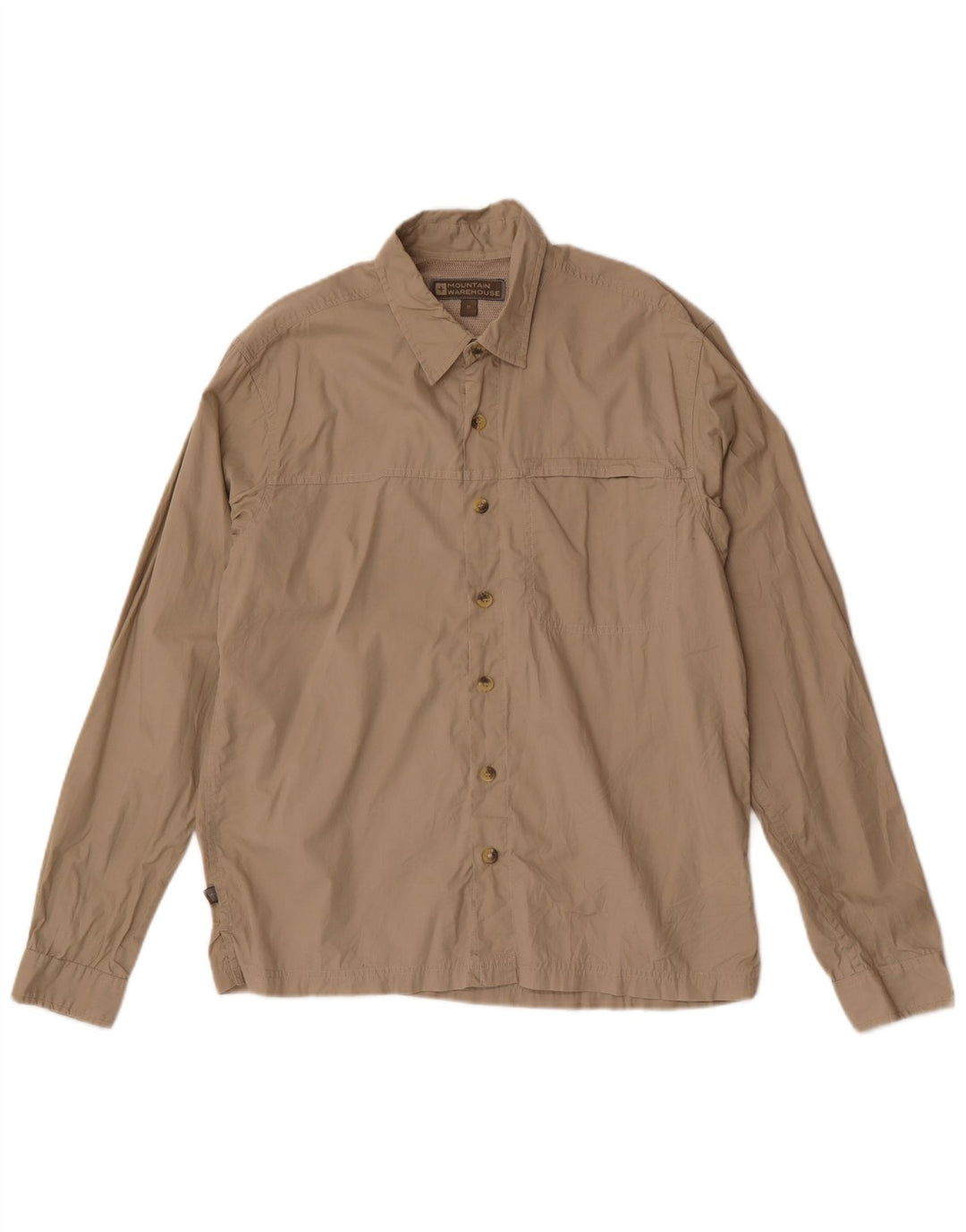 Mountain Warehouse Chemise Regular Fit Homme Coton Kaki Moyen