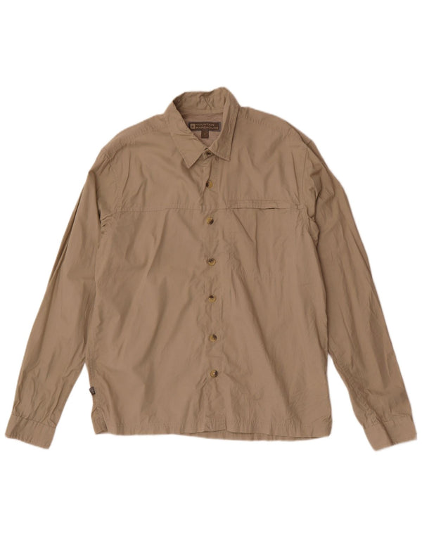 Mountain Warehouse Chemise Regular Fit Homme Coton Kaki Moyen