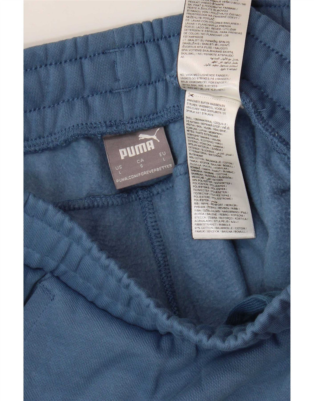 Puma Pantalon de survêtement pour homme en coton bleu Taille L