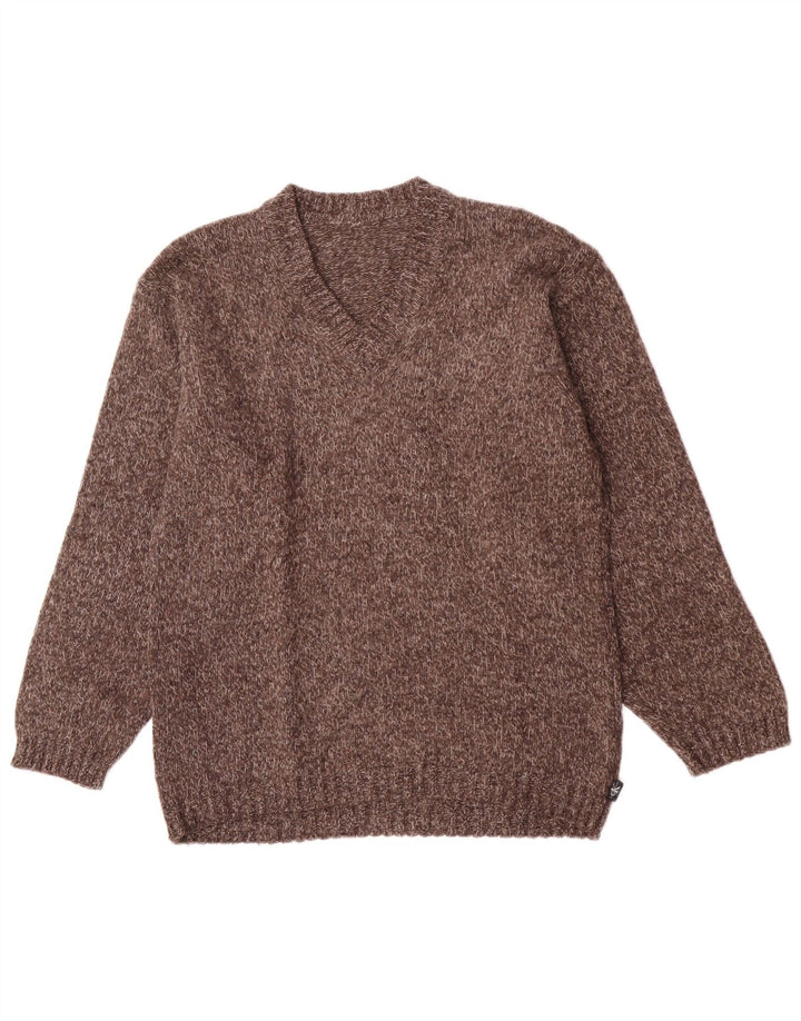Calvin Klein Pull Col V Homme Marron Moyen