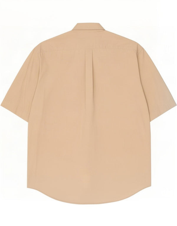 Benetton Chemise à Manches Courtes Homme XL Coton Beige