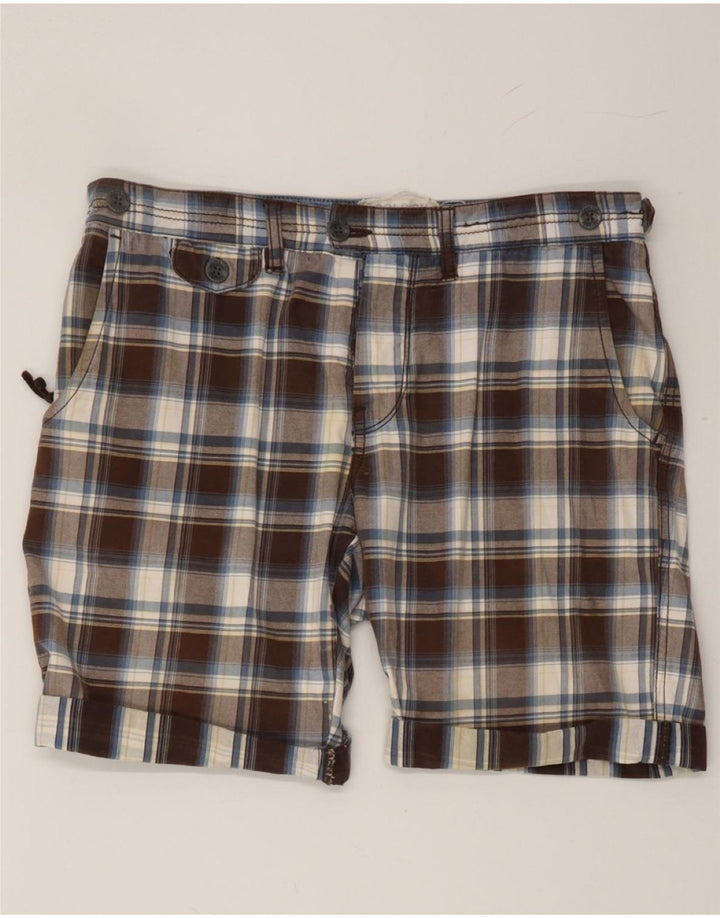 WOOLRICH Mens Casual Shorts W33 Medium  Brown Check Vintage Woolrich and Second-Hand Woolrich from Messina Hembry 