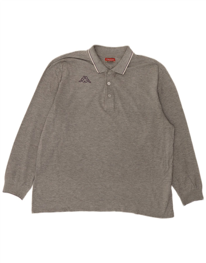 Kappa Polo à manches longues pour homme XL Gris