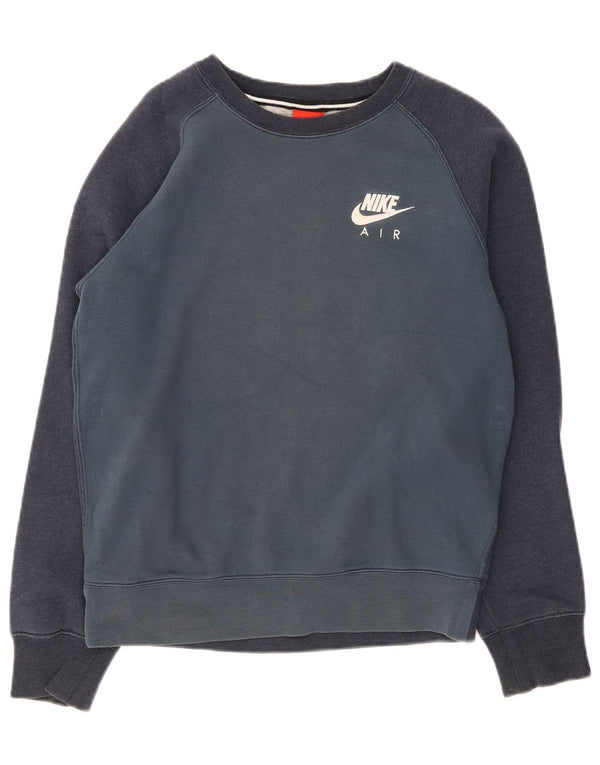 Nike Sweat-shirt pour homme en coton color block Bleu marine Taille S