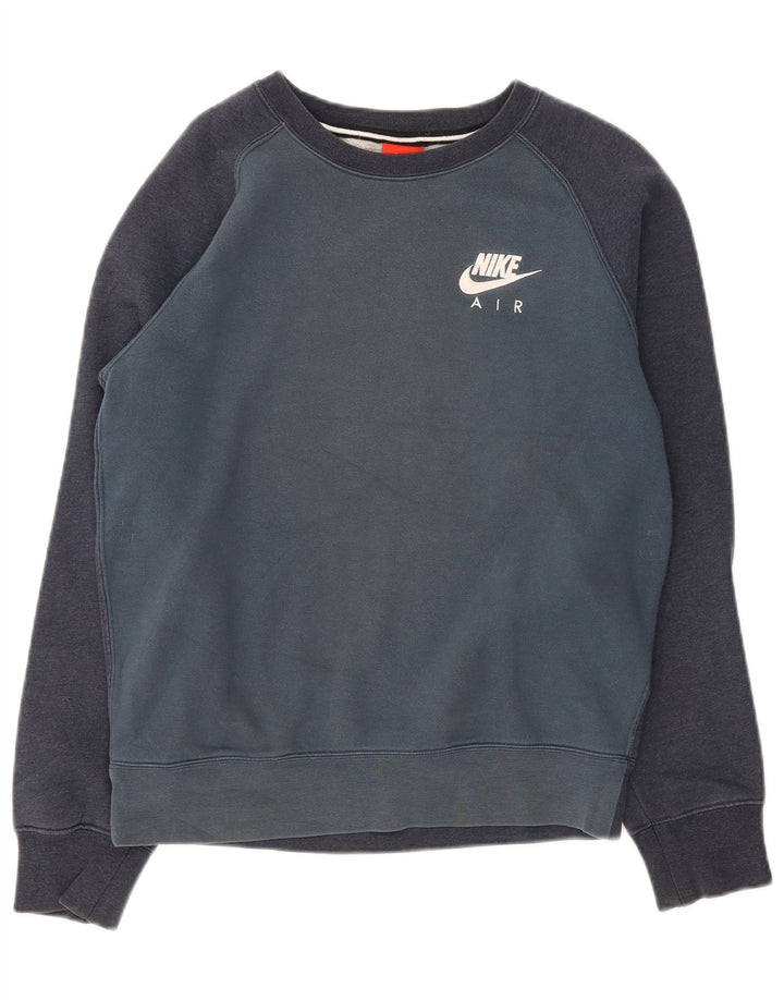 Nike Sweat-shirt pour homme en coton color block Bleu marine Taille S