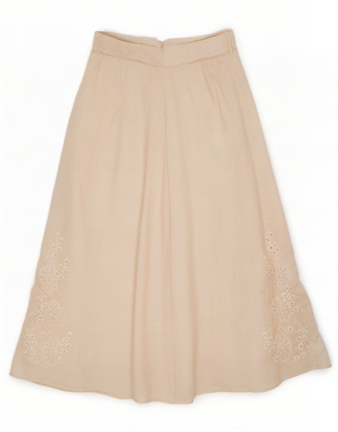 Zara Femme Jupe Maxi Moyenne W28 Blanc Cassé Floral