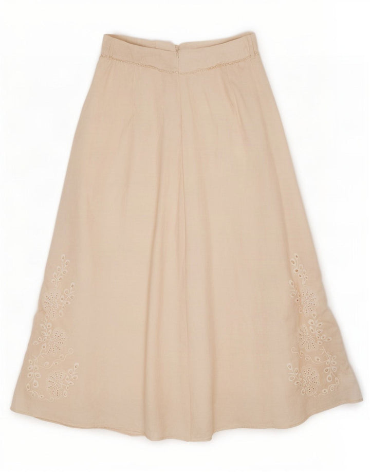 Zara Femme Jupe Maxi Moyenne W28 Blanc Cassé Floral