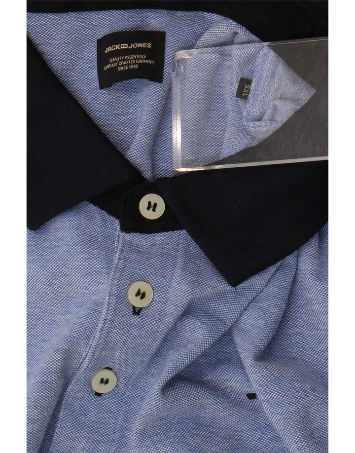 Jack & Jones Polo Homme 5XL Bleu Colorblock