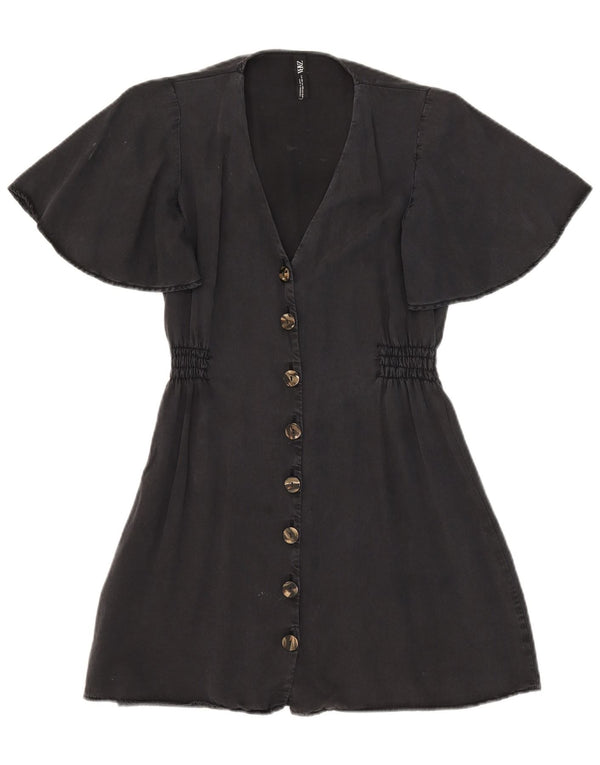 Zara Robe chemise pour femme UK 6 XS Noir